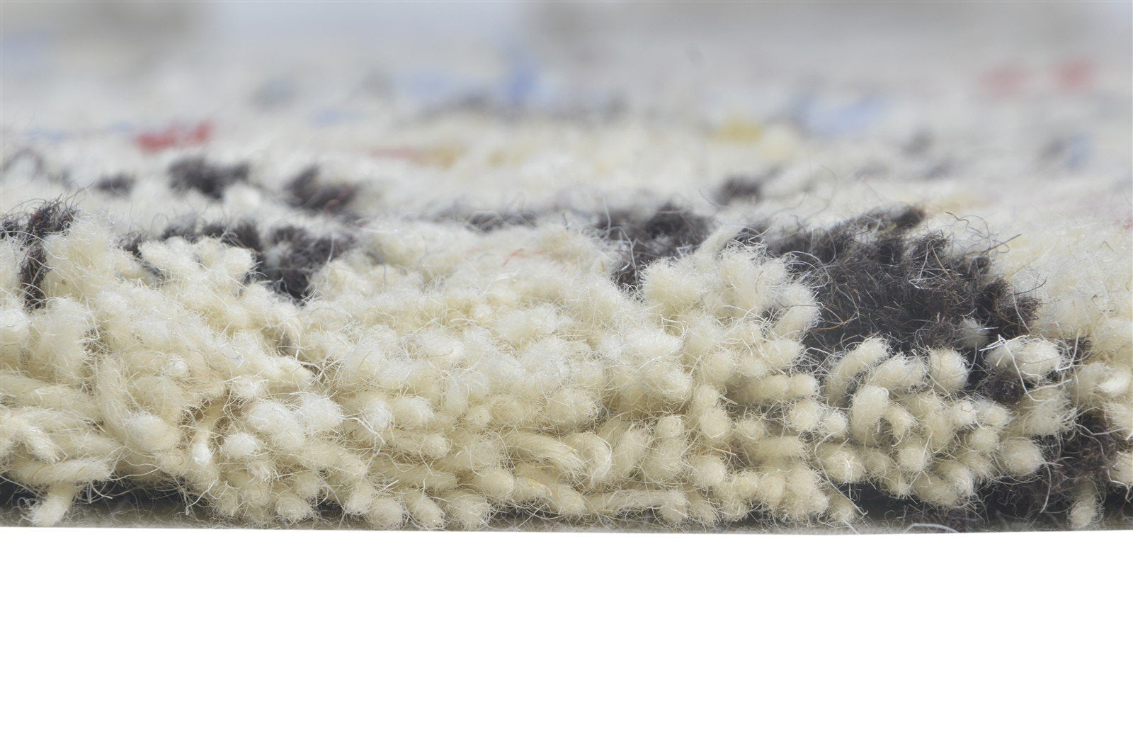 Off-White Wool Rug 4' X 6' Modern Hand Tufted Moroccan Abstract Room Size Carpet 7865056755861
