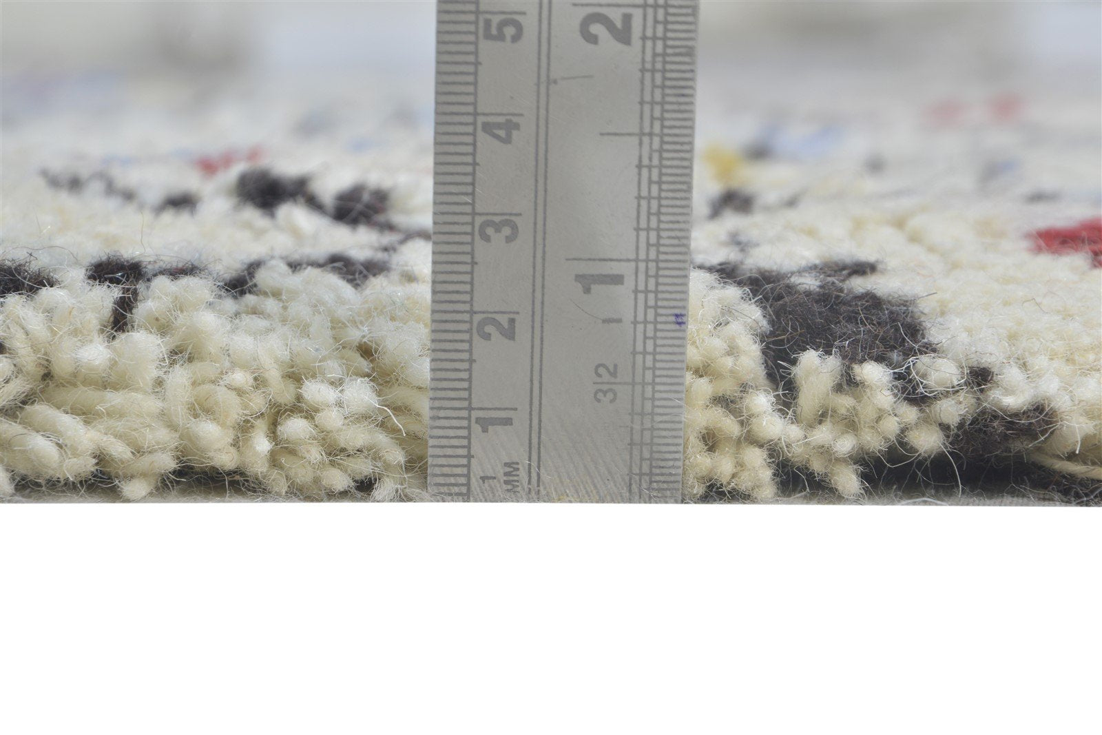 Off-White Wool Rug 4' X 6' Modern Hand Tufted Moroccan Abstract Room Size Carpet 7865056755861