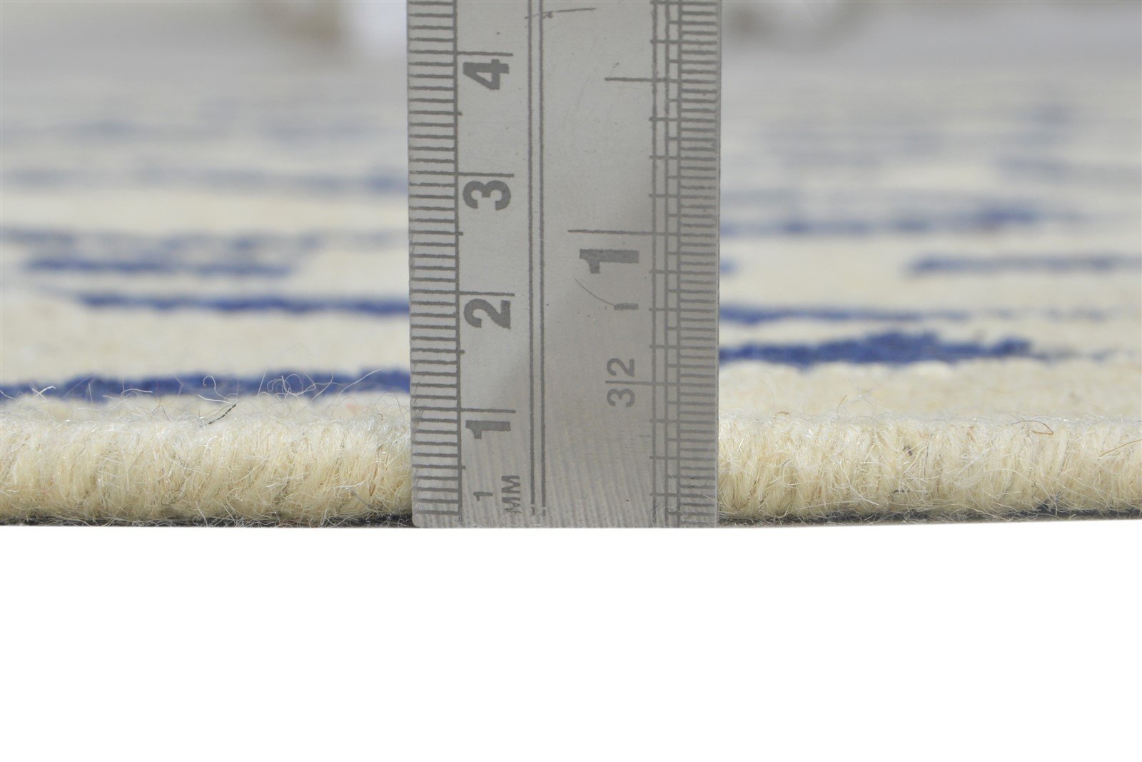 Off-White Wool Rug 5' X 8' Modern Dhurrie Scandinavian Nordic Room Size Carpet 7865020285077