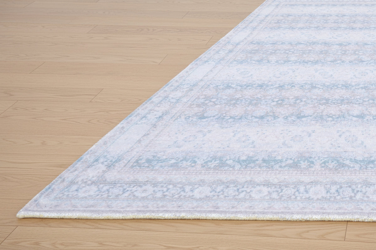 Ojark Vintage Style Handmade Blue Area Rug – Classic Traditional Decorative Style