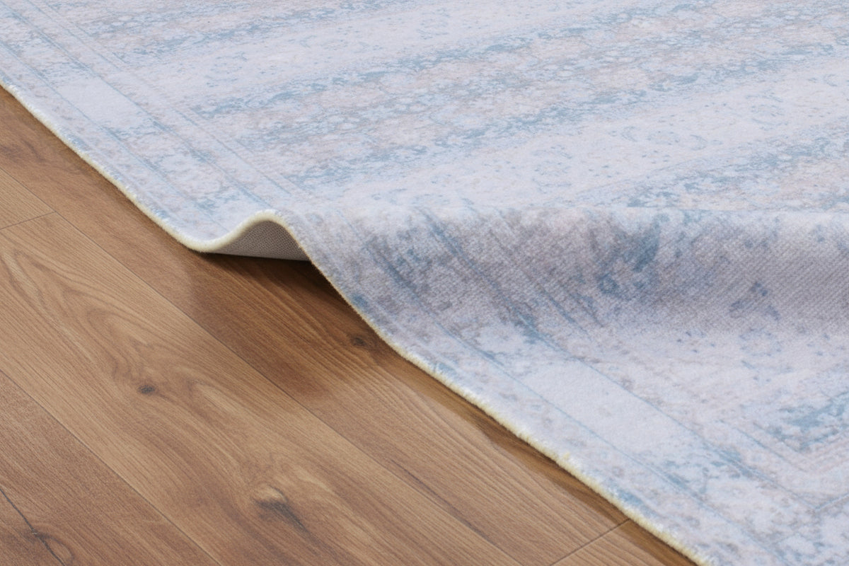Ojark Vintage Style Handmade Blue Area Rug – Classic Traditional Decorative Style