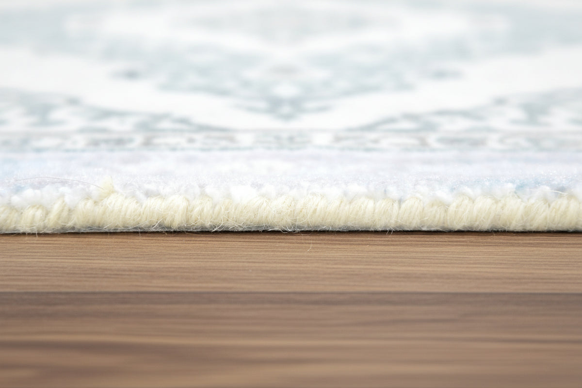 Ojark Vintage Style Handmade Blue Area Rug – Classic Traditional Decorative Style