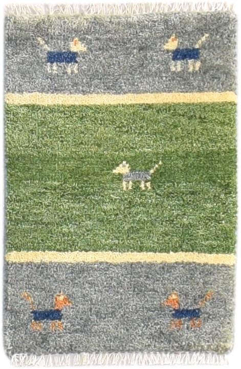 Olive Wool Rug 1' X 2' Southwestern Hand Knotted American Tribal Small Carpet 7865058394261