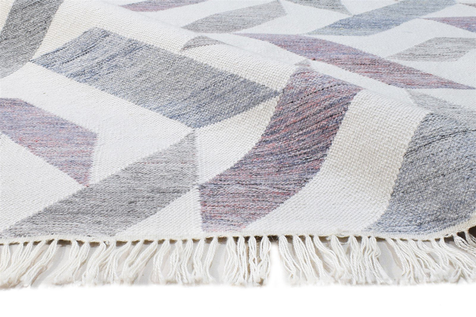 Pet Yarn Purple Rug 5X7 Modern Hand Woven Scandinavian Nordic Room Size Carpet 7865140904085