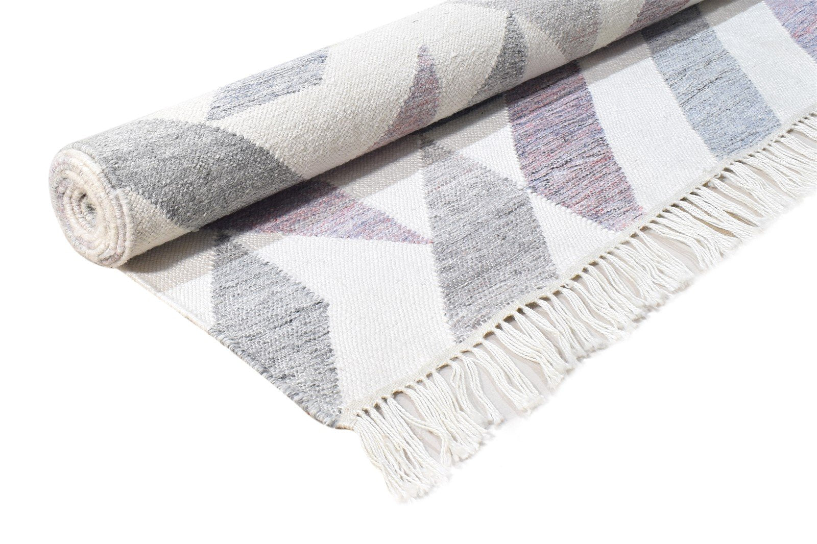 Pet Yarn Purple Rug 5X7 Modern Hand Woven Scandinavian Nordic Room Size Carpet 7865140904085