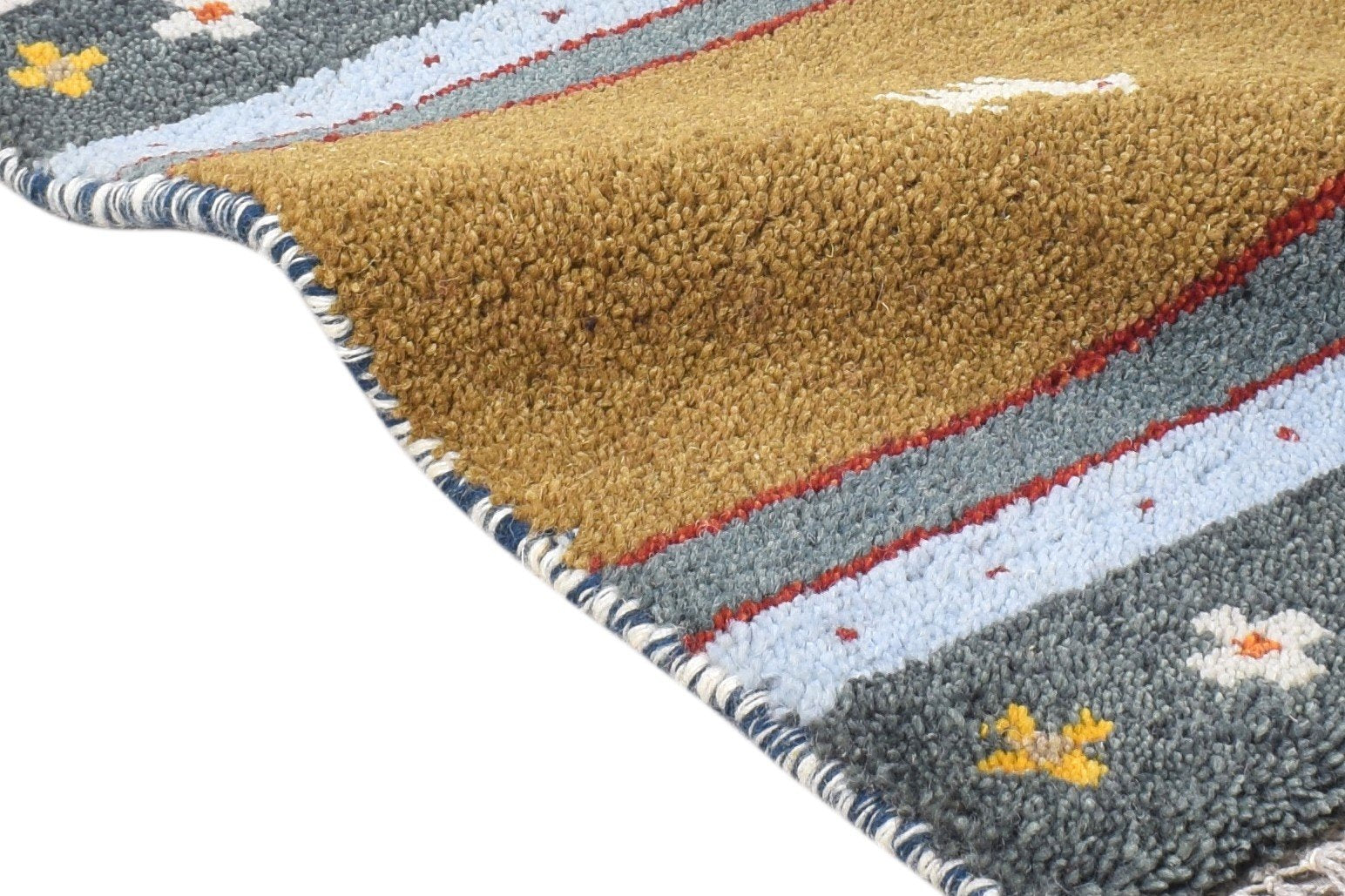 Phaedra Brown Wool Rug 1' X 2' Persian Hand Knotted Southwestern Tribal   7865184387221