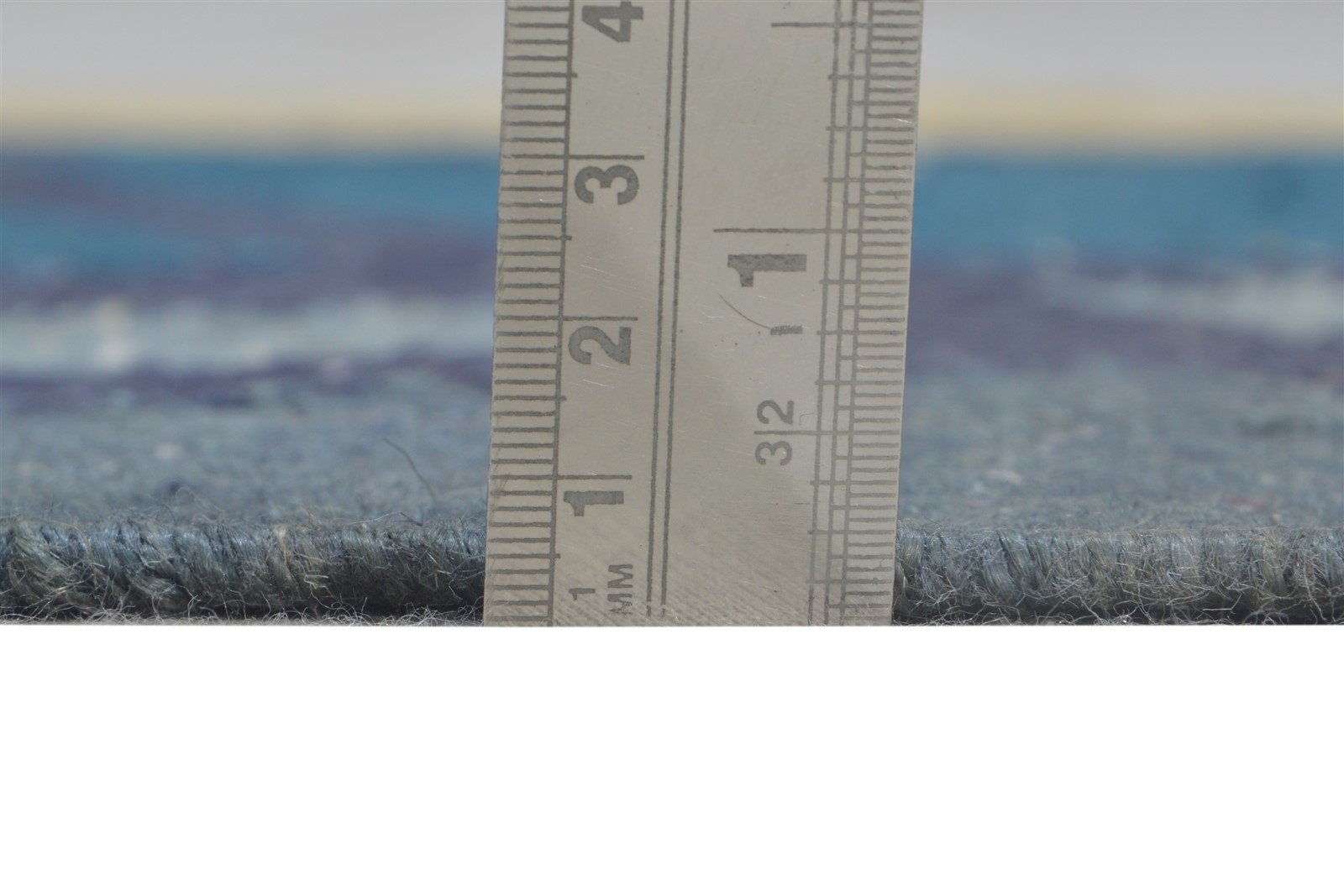 Phillie Wool Blue Rug 3' X 7' Modern Dhurrie American Abstract Runner 7864670716053