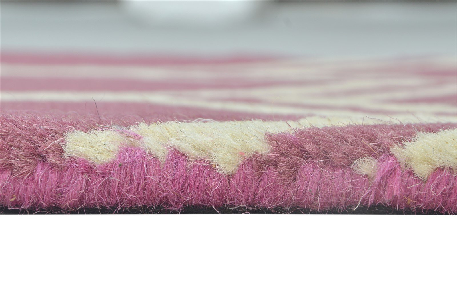 Pink Wool Rug 2' X 2' Modern Hand Tufted Moroccan Trellis Small Carpet 7864127750293