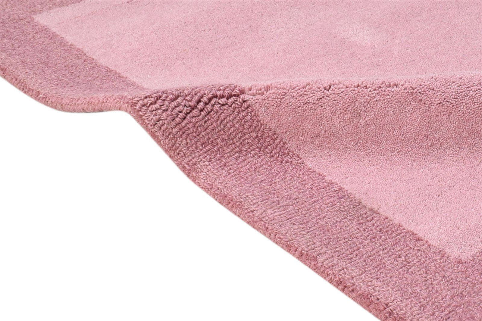 Gilligan Pink Wool Rug 2' X 3' Modern Hand Tufted Scandinavian Bordered 7865076613269