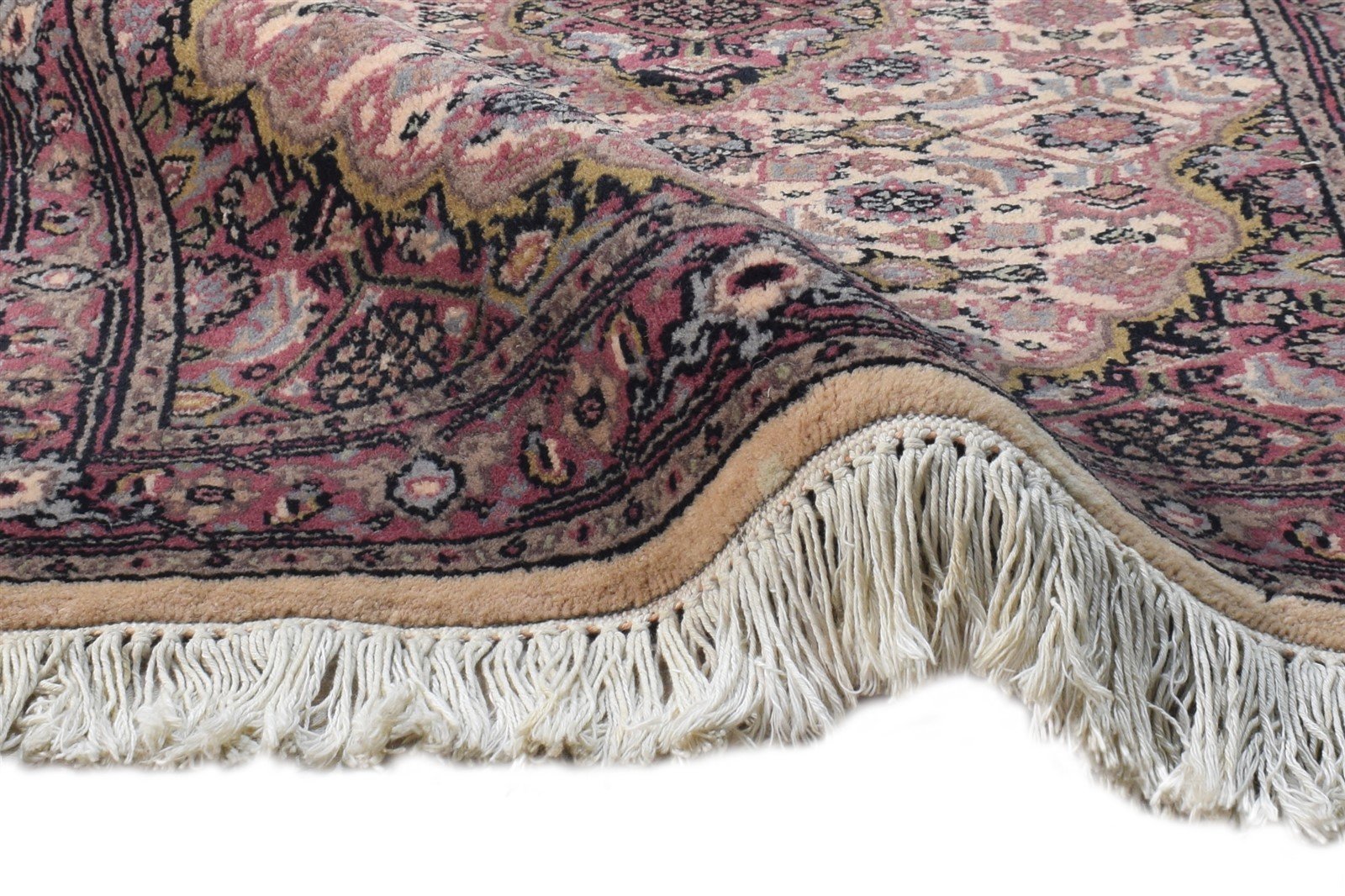 Pink Wool Rug 2' X 3' Persian Hand Knotted Tabriz Medallion Small Carpet 7864676384917