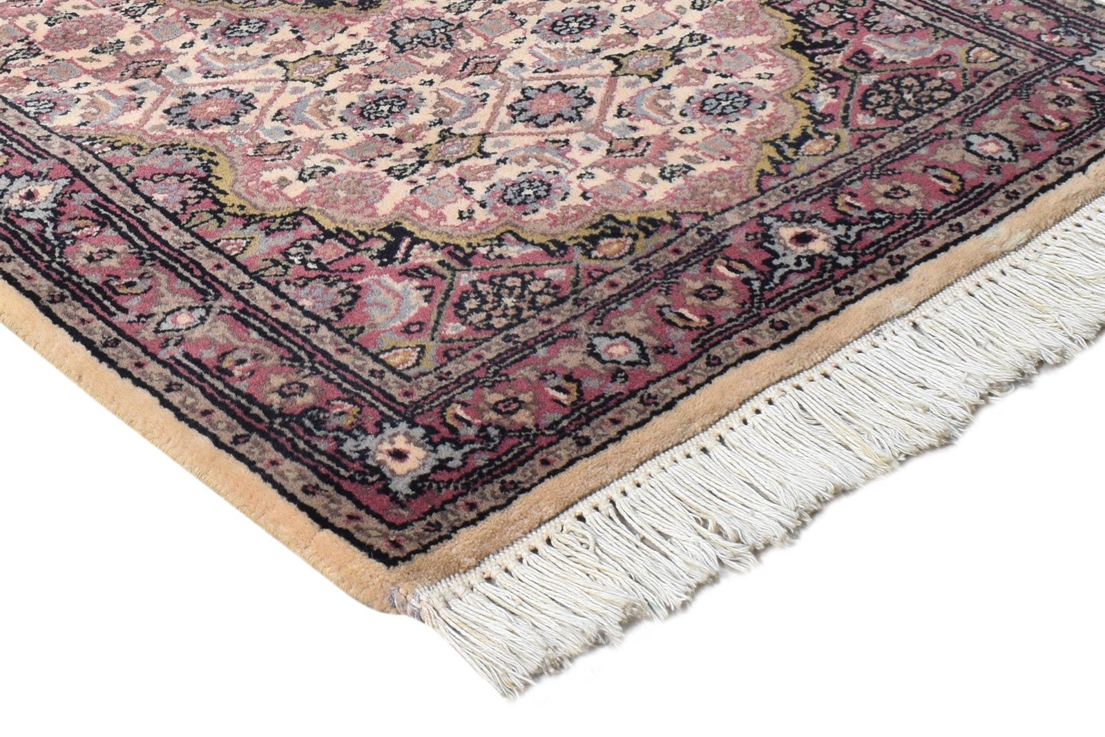 Pink Wool Rug 2' X 3' Persian Hand Knotted Tabriz Medallion Small Carpet 7864676384917