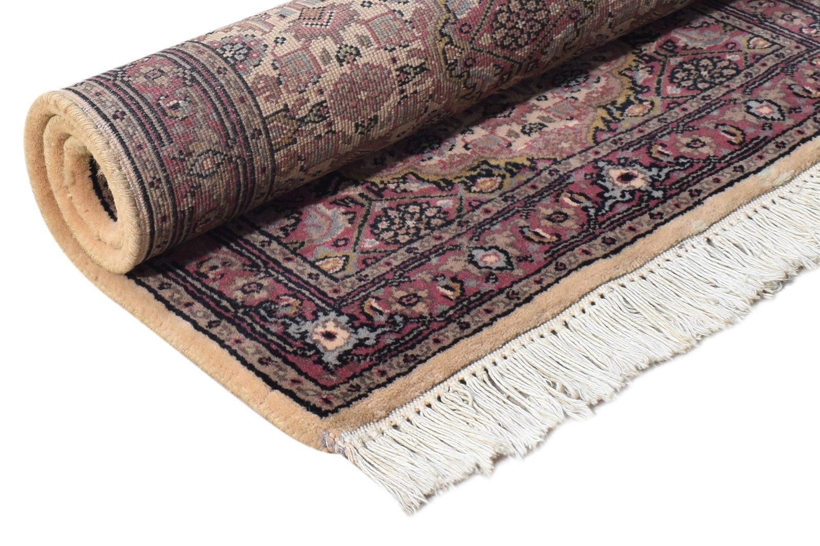 Pink Wool Rug 2' X 3' Persian Hand Knotted Tabriz Medallion Small Carpet 7864676384917