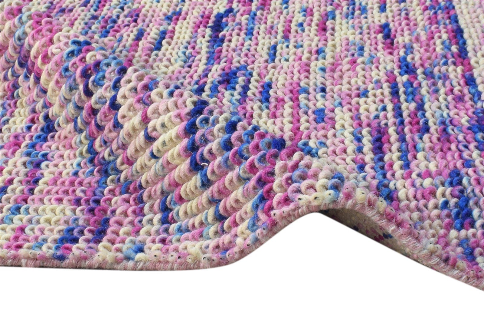 Dorella Pink Wool Rug 3' X 4' Modern Dhurrie Bohemian Abstract 7865012420757