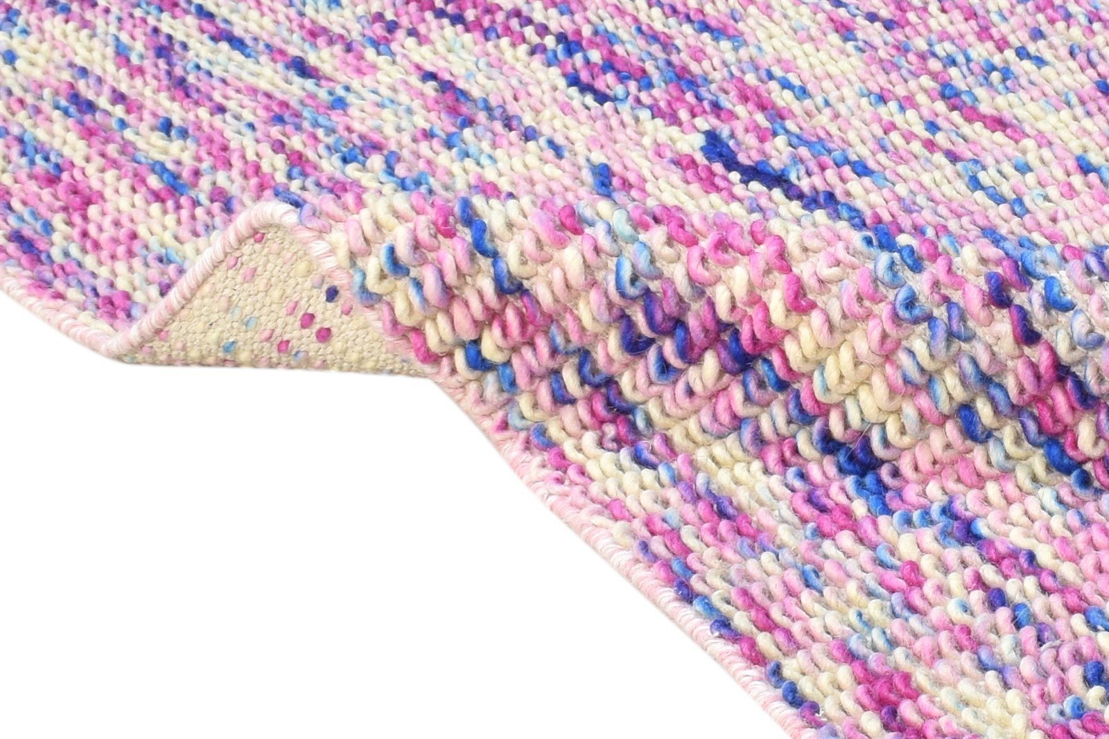 Dorella Pink Wool Rug 3' X 4' Modern Dhurrie Bohemian Abstract 7865012420757