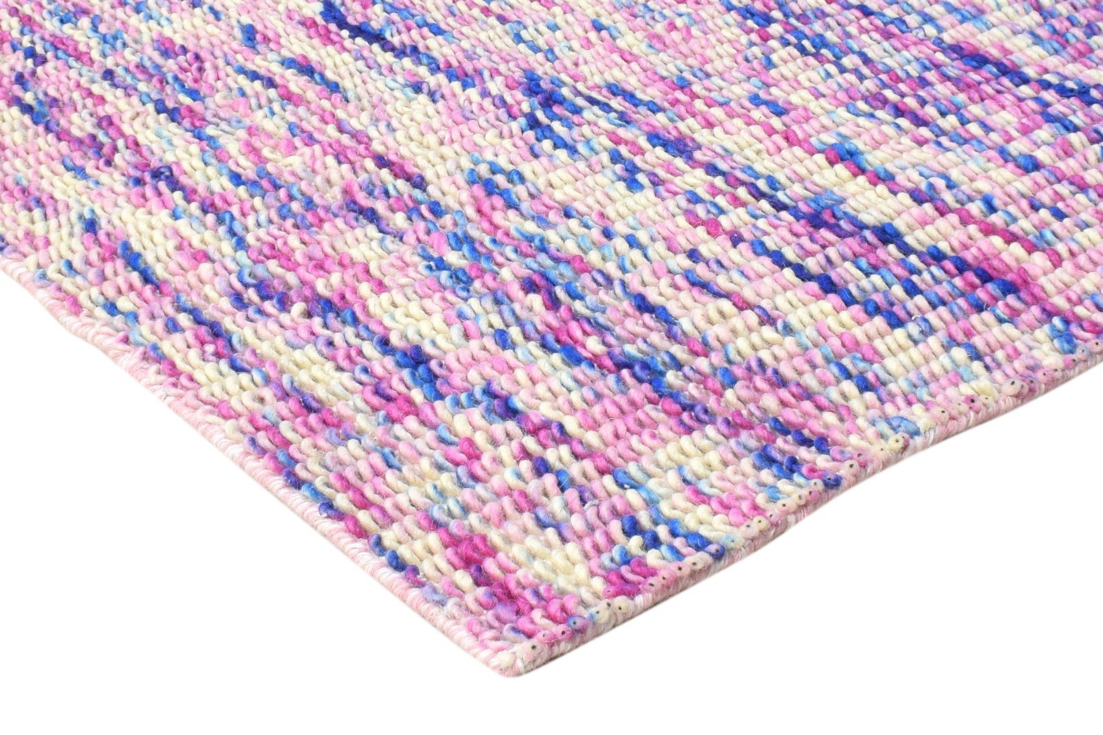 Dorella Pink Wool Rug 3' X 4' Modern Dhurrie Bohemian Abstract 7865012420757