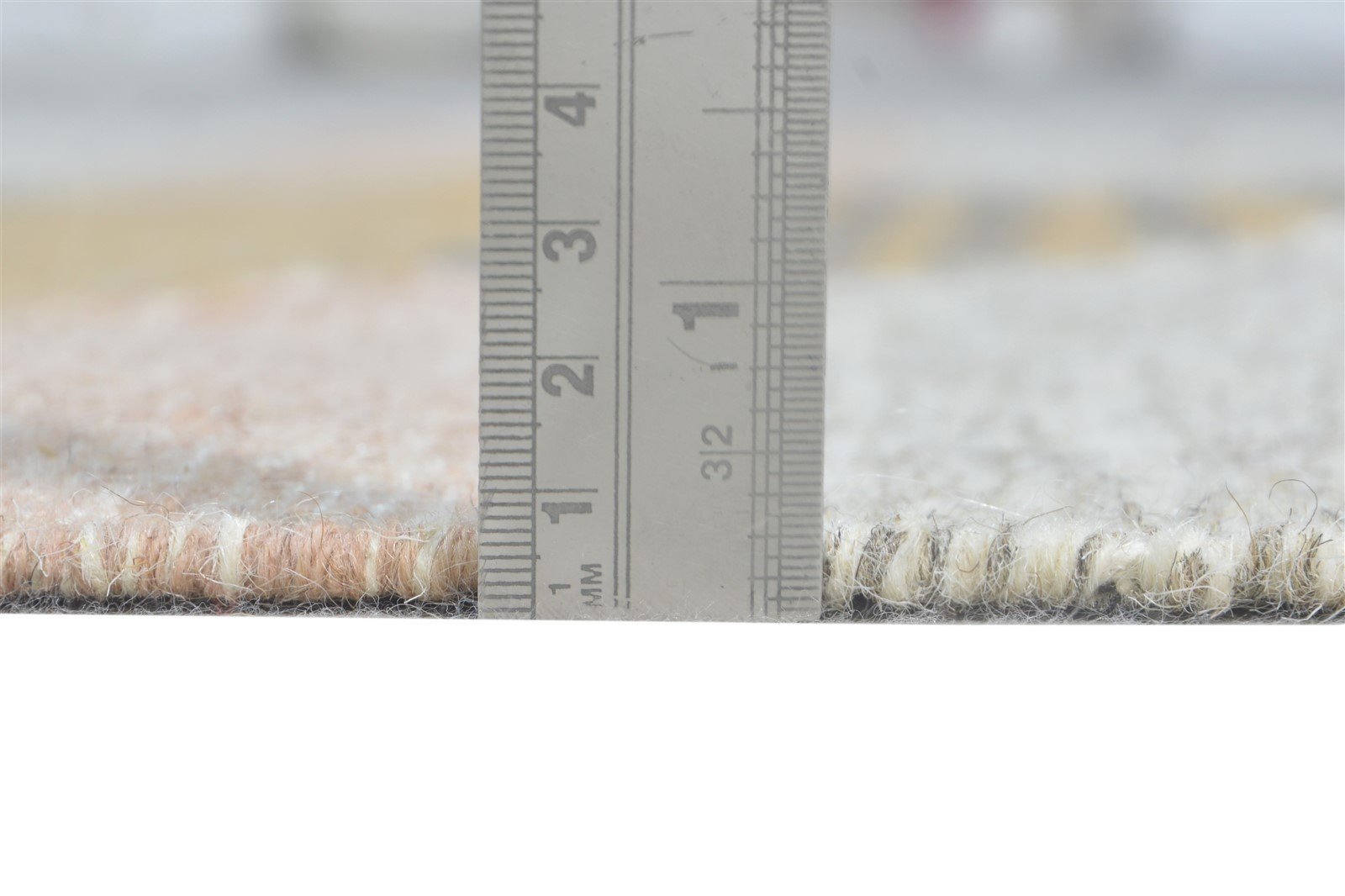 Pink Wool Rug 4' X 6' Modern Hand Woven Scandinavian Nordic Room Size Carpet 7865140871317