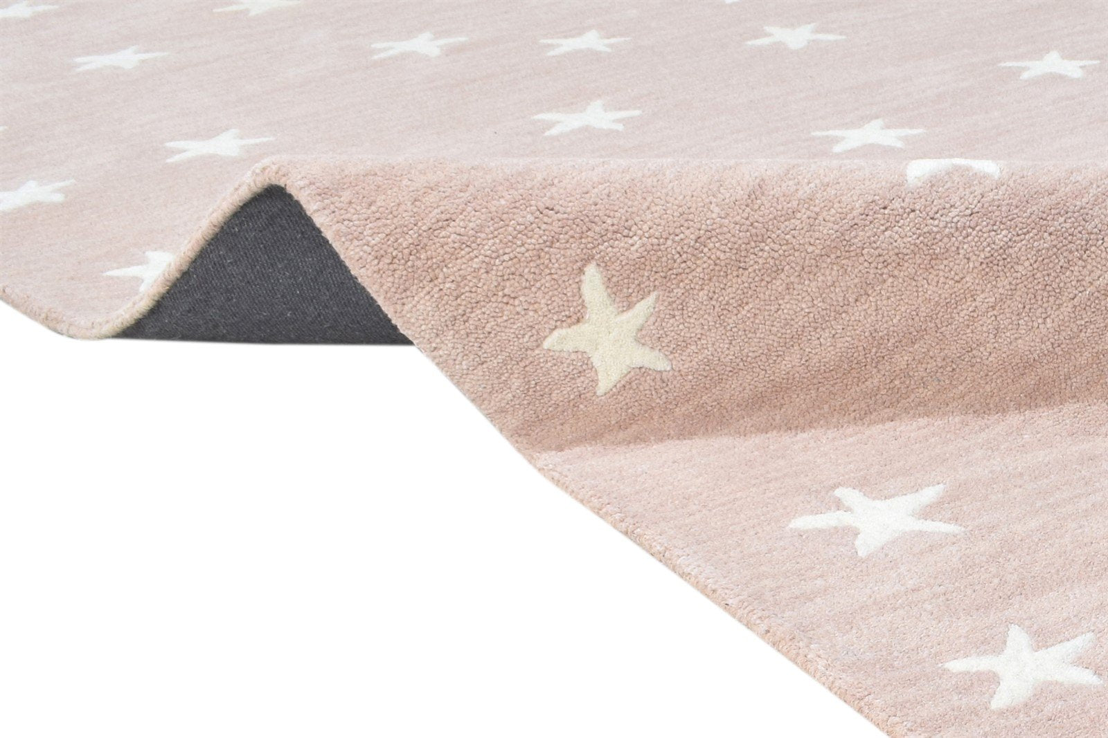 Pink Wool Rug 5' X 8' Modern Hand Tufted American Stars Room Size Carpet 7865181372565