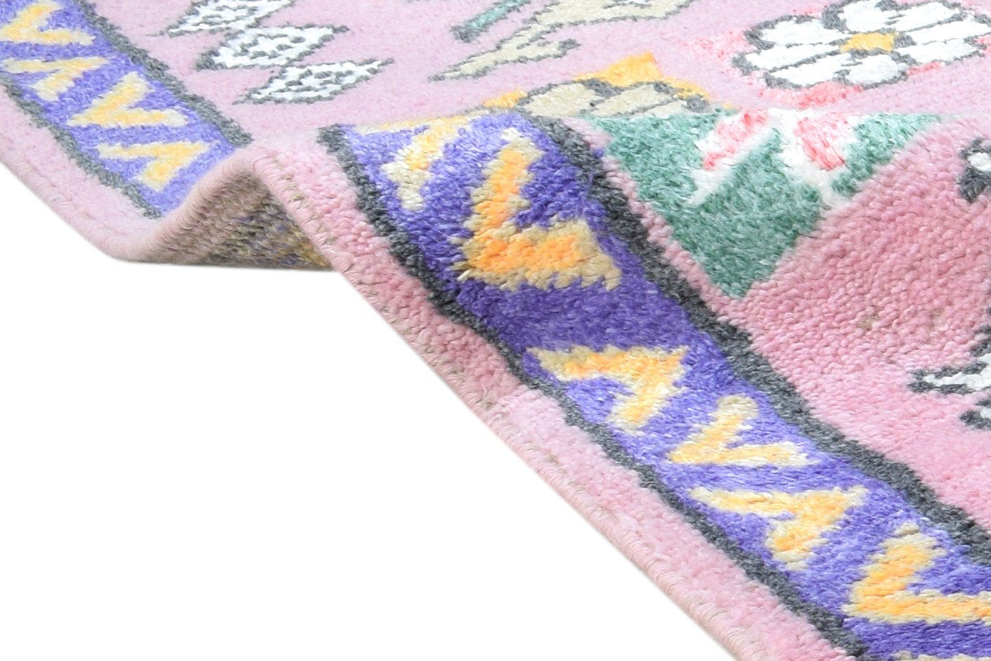 Pink Wool Rug 5' X 8' Persian Hand Knotted Mughal Oriental Room Size Carpet 7864975949973