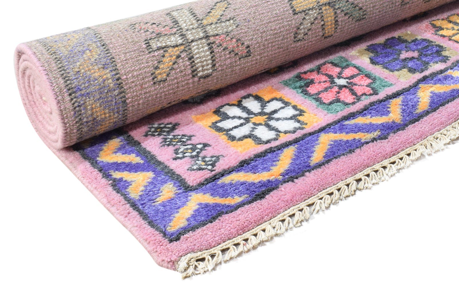 Pink Wool Rug 5' X 8' Persian Hand Knotted Mughal Oriental Room Size Carpet 7864975949973