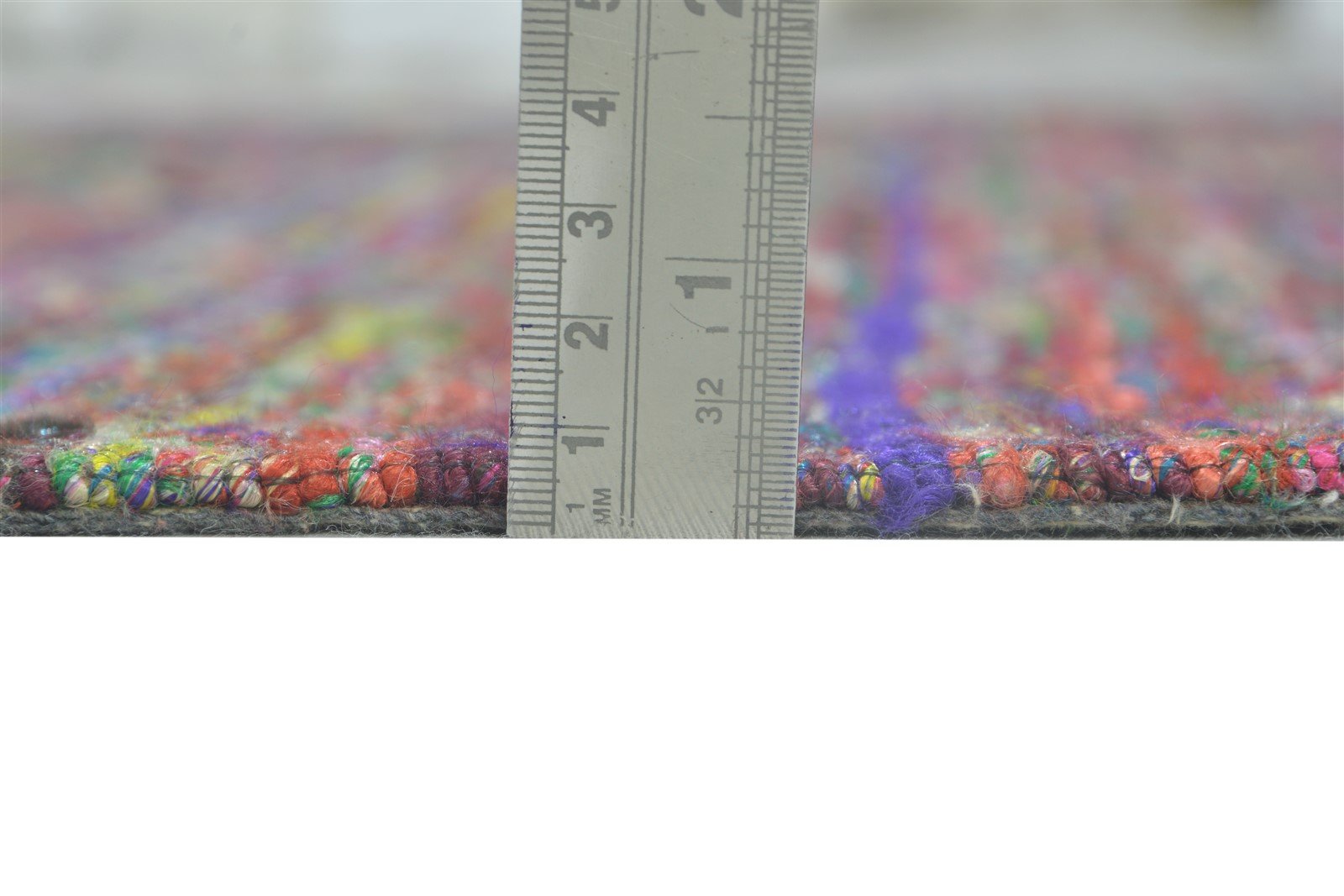 Erinn Pink Wool / Silk Rug 5X7 Modern Jacquard Loom Bohemian Striped 7864178213013