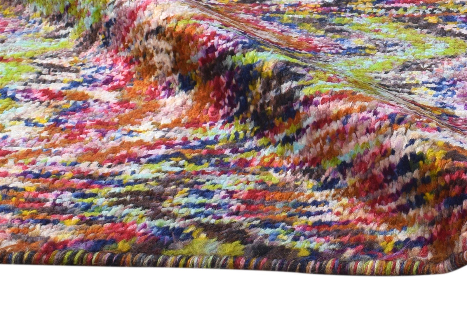 Clair Polyester Multi Color Rug 2X3 Modern Hand Knotted Bohemian Abstract 7865080152213