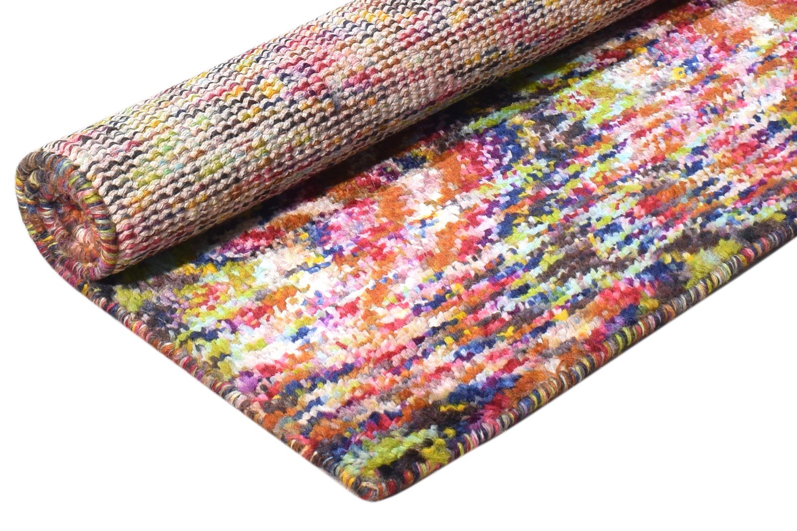 Clair Polyester Multi Color Rug 2X3 Modern Hand Knotted Bohemian Abstract 7865080152213