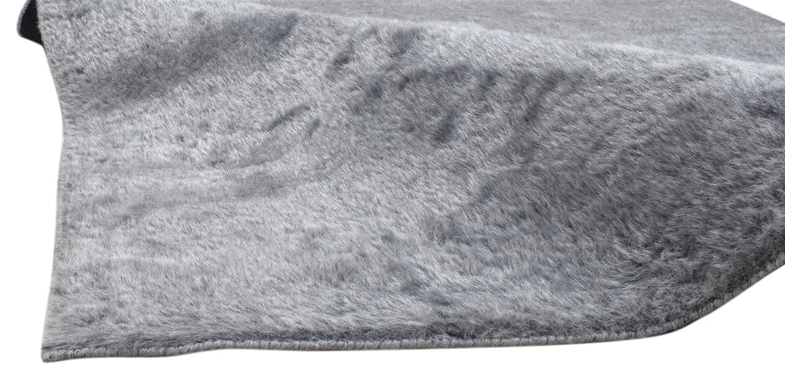 Polypropylene Grey Rug 5X8 Modern Hand Woven Scandinavian Solid Room Size Carpet 7860679671957