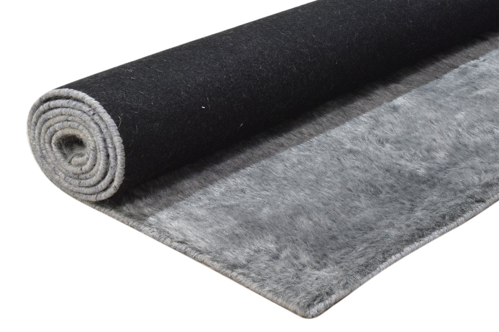 Polypropylene Grey Rug 5X8 Modern Hand Woven Scandinavian Solid Room Size Carpet 7860679671957