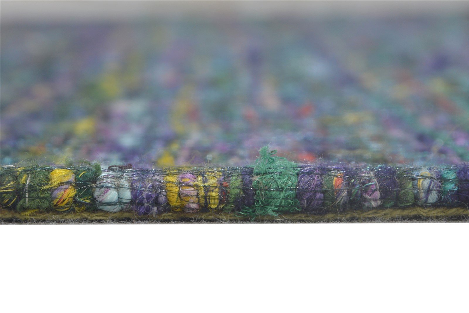 Ardys Purple Silk Rug 5' X 8' Modern Hand Woven Bohemian Striped 7864661049493