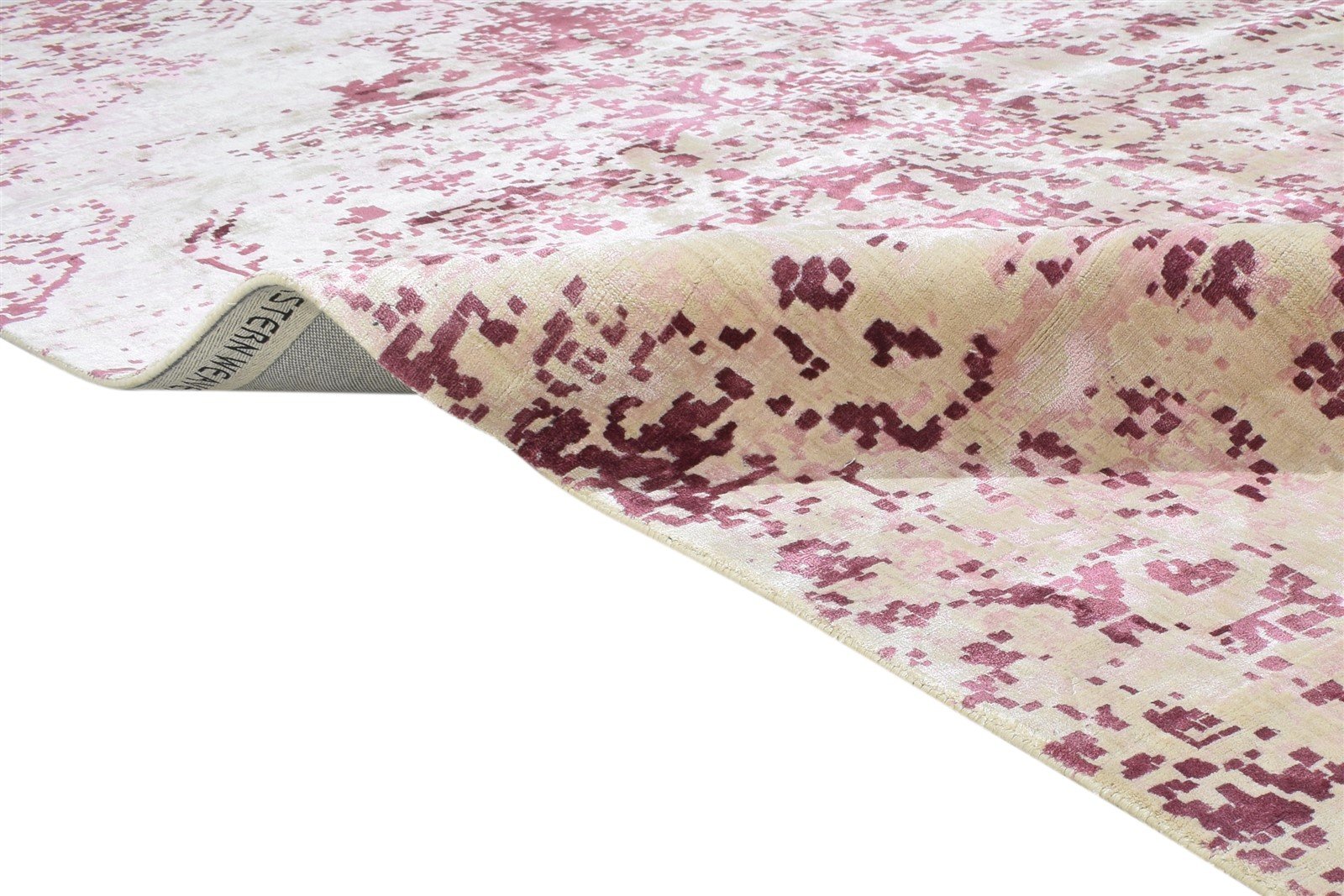 Purple Silk Rug 6' X 9' Modern Handloom Indian Abstract Room Size Carpet 7864313708693