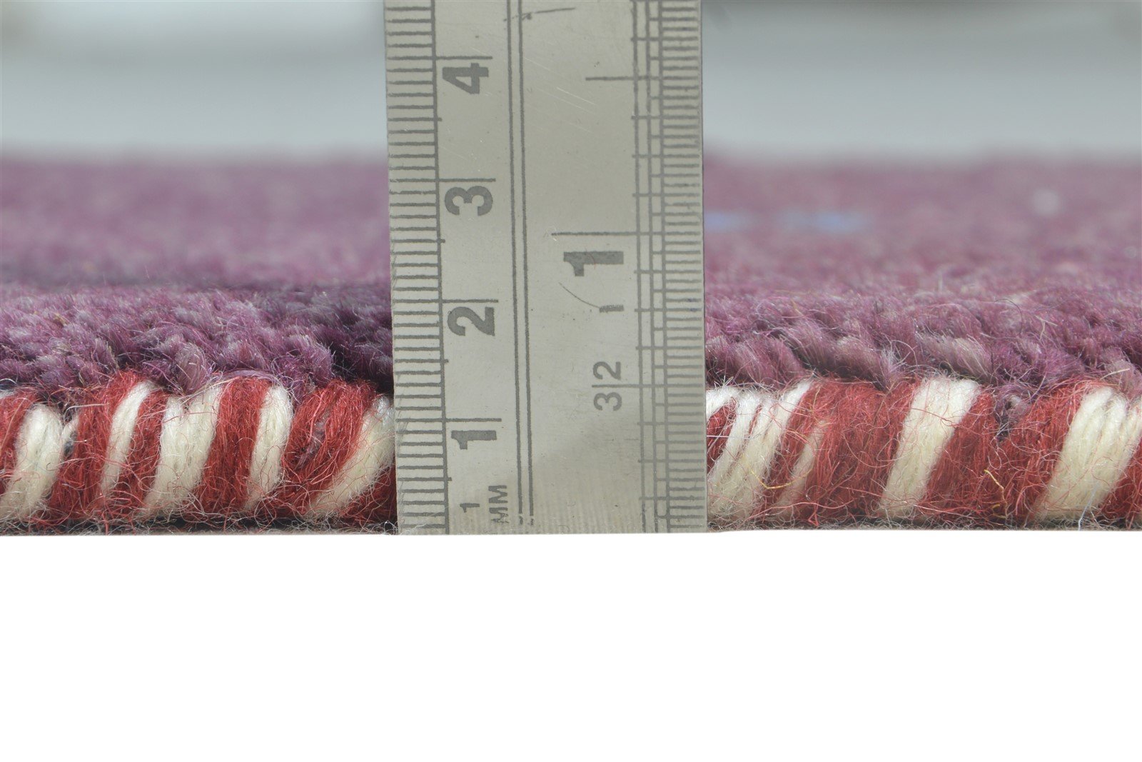 Purple Wool Rug 1' X 2' Southwestern Hand Knotted Gabbeh Tribal Small Carpet 7865098010773