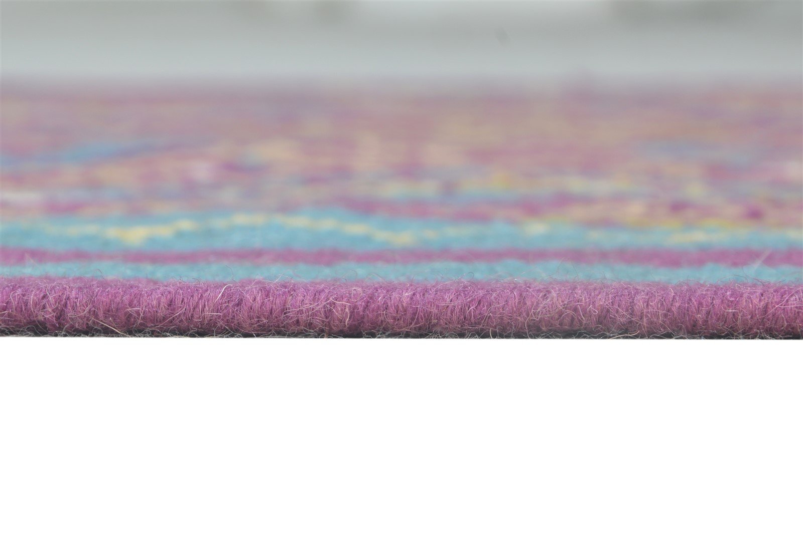Purple Wool Rug 3' X 3' Persian Dhurrie Bokhara Oriental Small Carpet 7865080053909