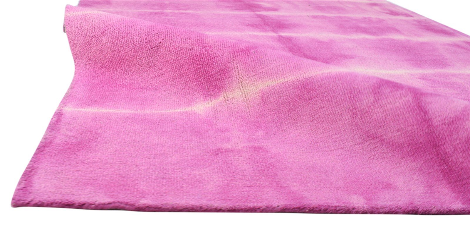 Purple Wool Rug 5' X 8' Modern Hand Tufted Shibori Tie Dye Room Size Carpet 7860686880917