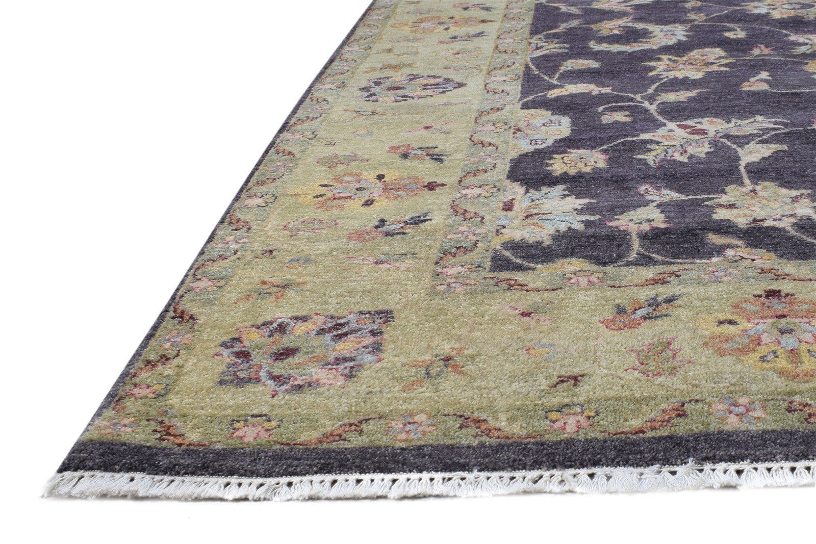 Purple Wool Rug 6' X 9' Persian Hand Knotted Kashan Oriental Room Size Carpet 7864604688533