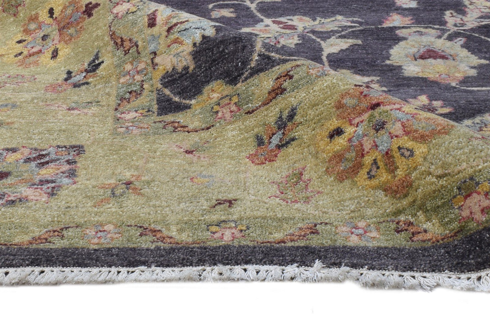 Purple Wool Rug 6' X 9' Persian Hand Knotted Kashan Oriental Room Size Carpet 7864604688533