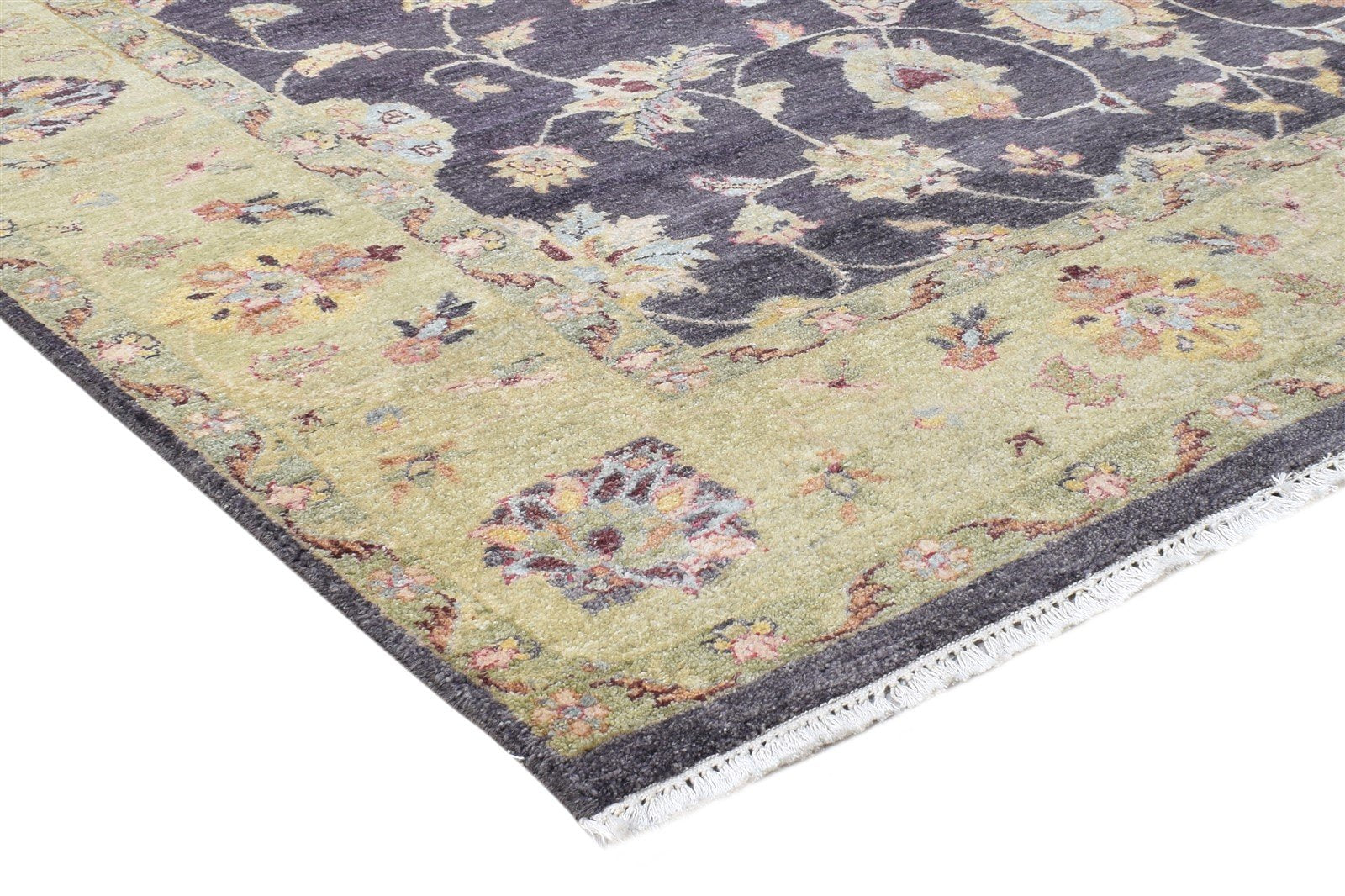 Purple Wool Rug 6' X 9' Persian Hand Knotted Kashan Oriental Room Size Carpet 7864604688533