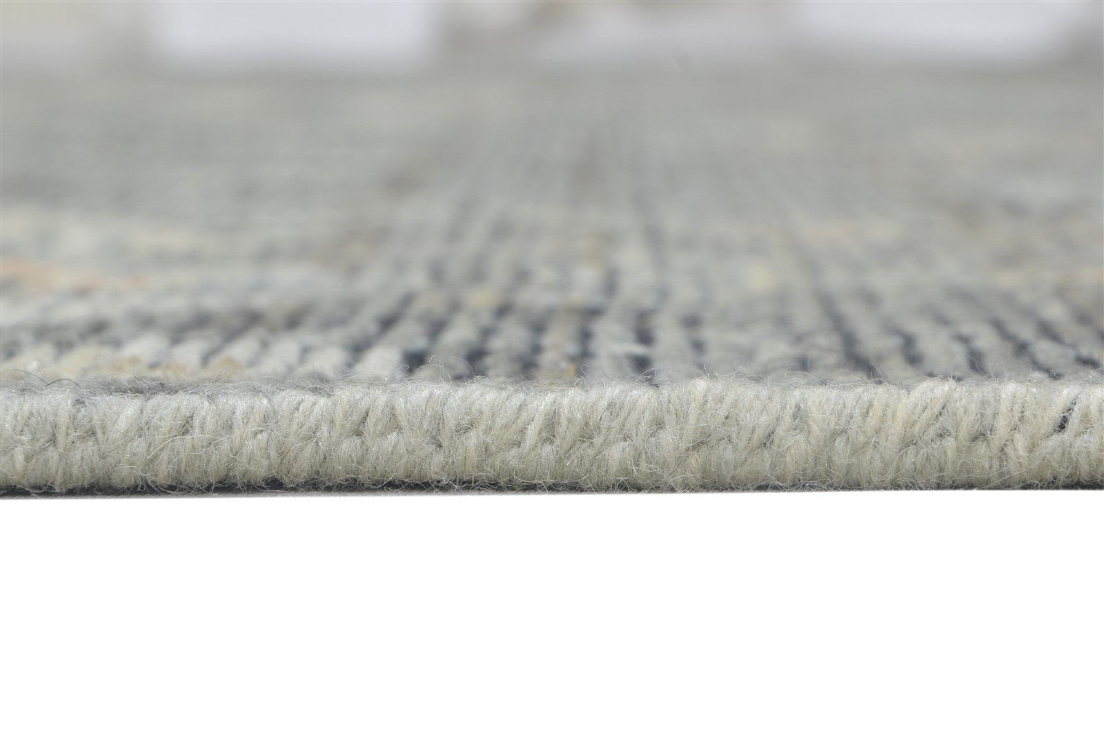 Randall Wool Gray Hand-Knotted Kashan Persian Rug 8881896947861