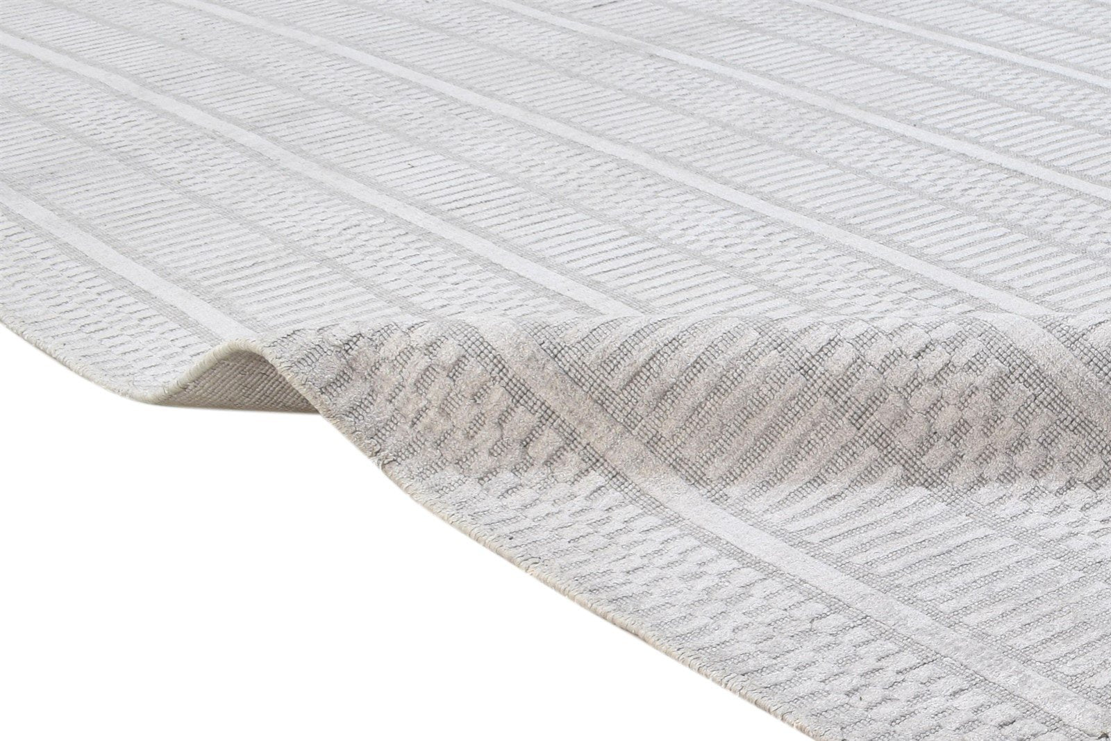 Randene Hand Woven Grey Wool Rug 8' X 10' Persien Scandinavian Oriental 7864807129237