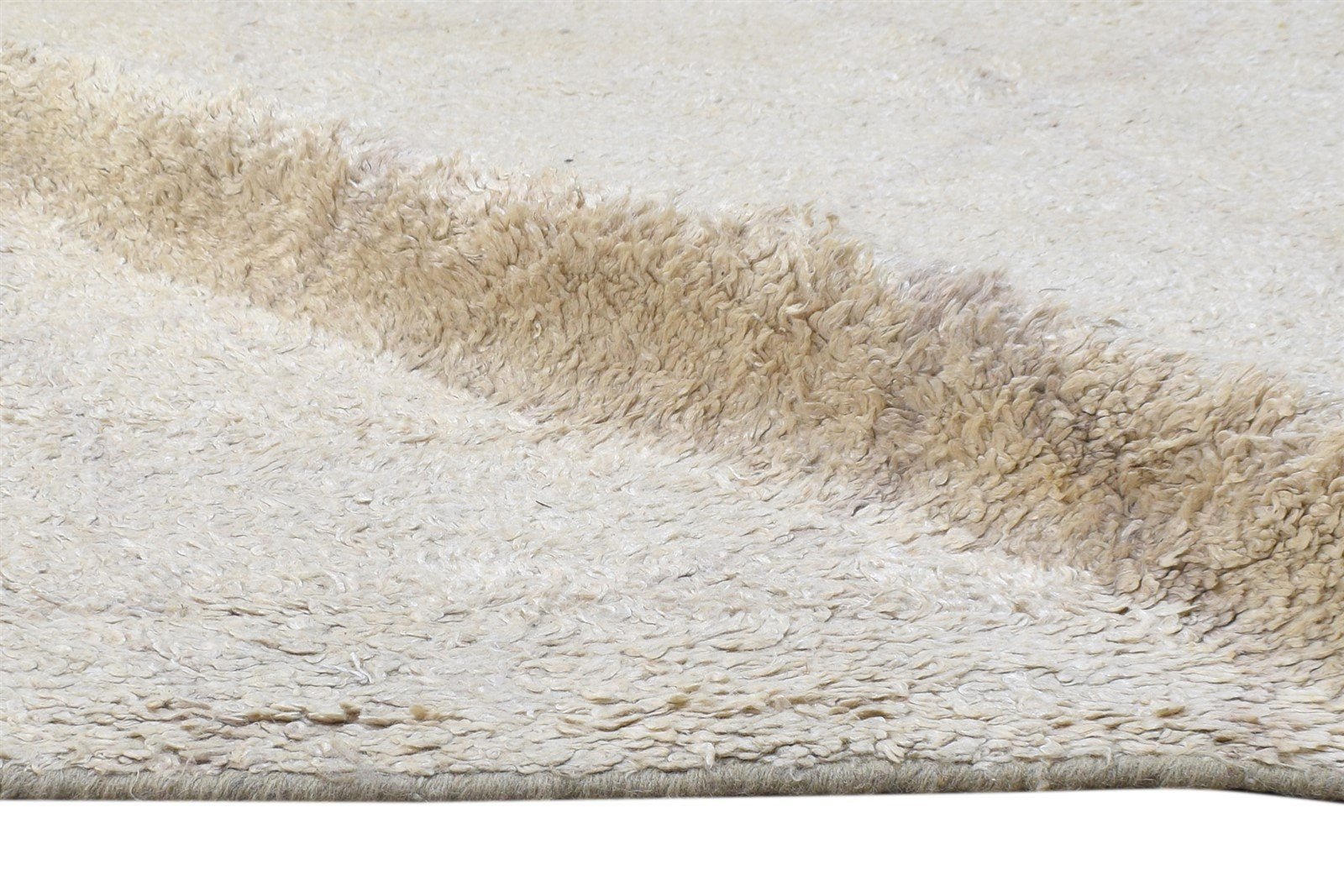 Rayon From Bamboo Beige Rug 8X10 Modern Hand Knotted Moroccan Abstract Large 7864789237909