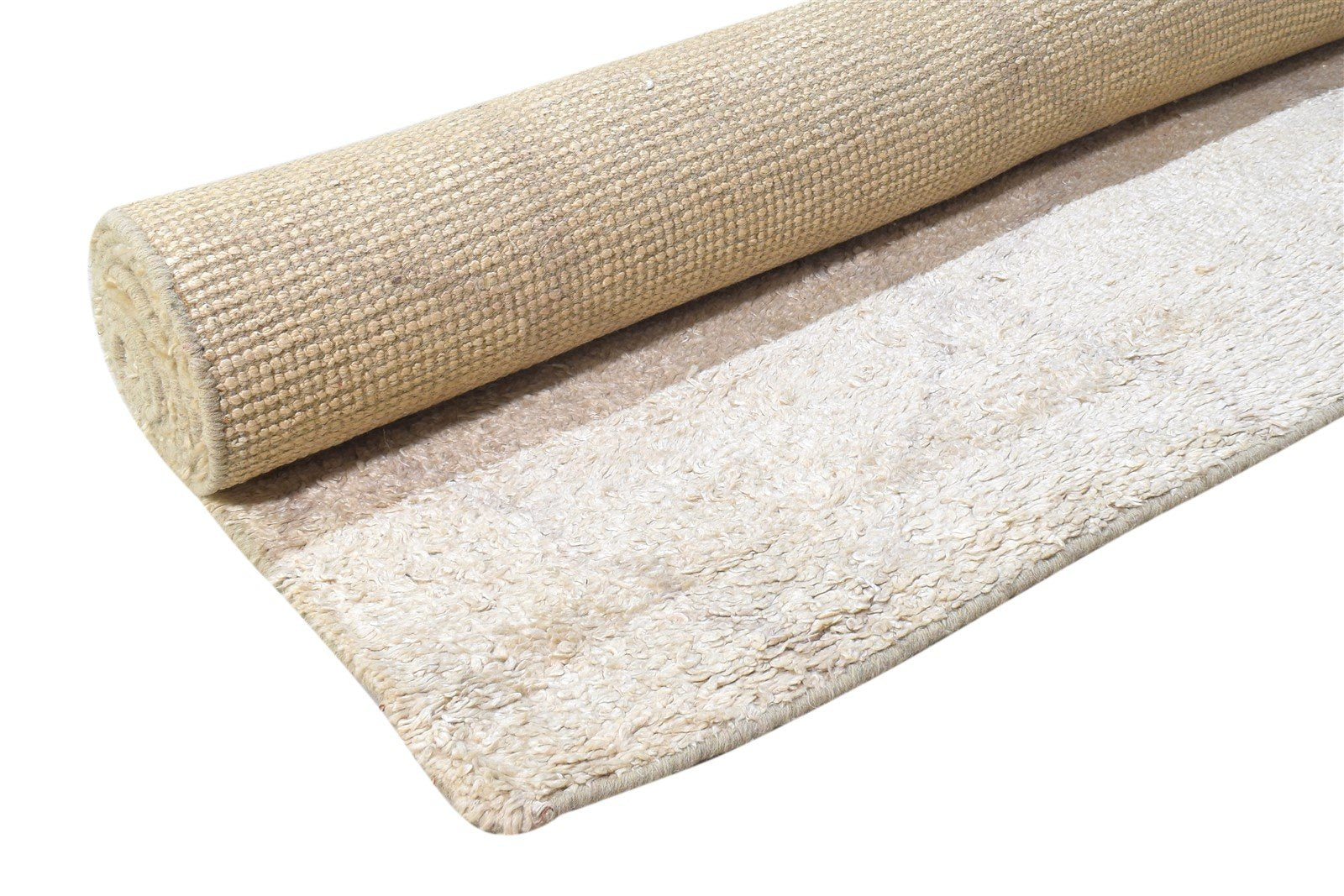Rayon From Bamboo Beige Rug 8X10 Modern Hand Knotted Moroccan Abstract Large 7864789237909