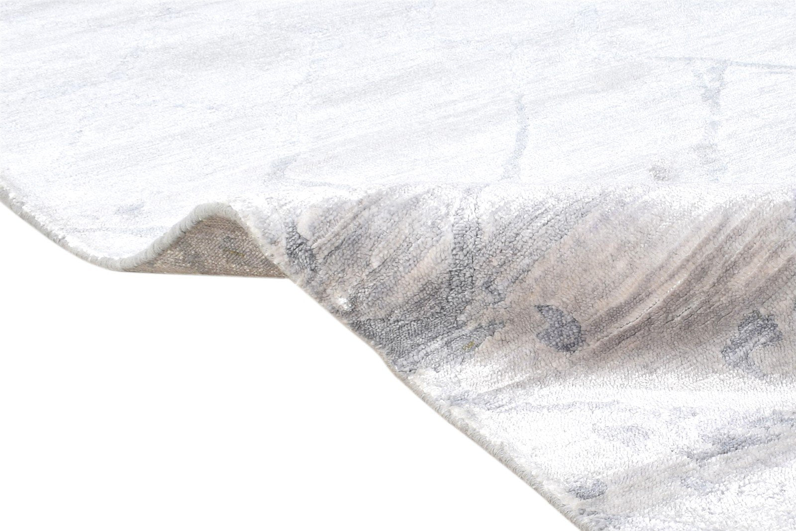 Rayon From Bamboo Grey Rug 6X9 Modern Hand Knotted American Abstract Room Size 7864999837845