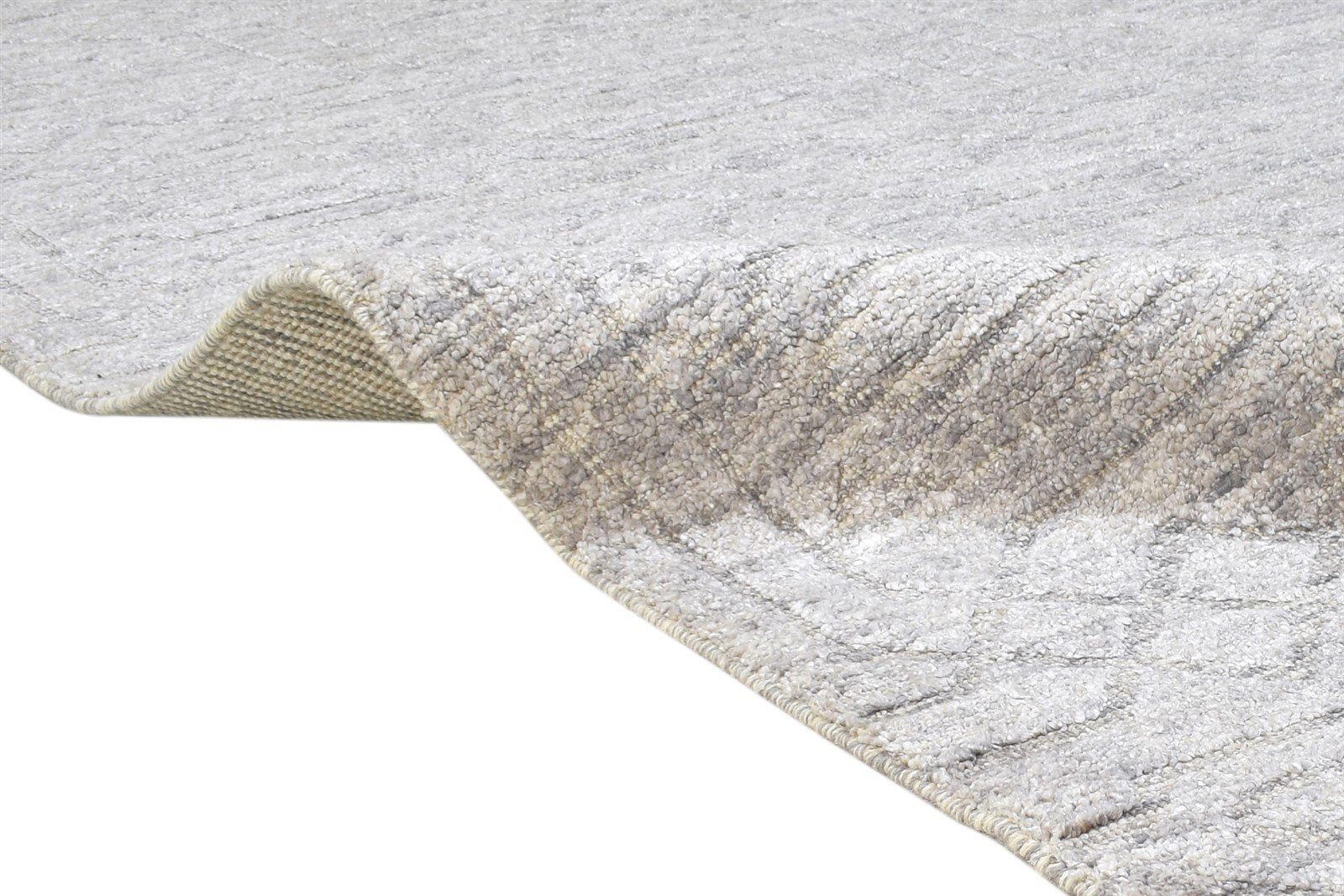 Rayon From Bamboo Grey Rug 8X10 Modern Hand Woven Scandinavian Geometric Large 7864781144213