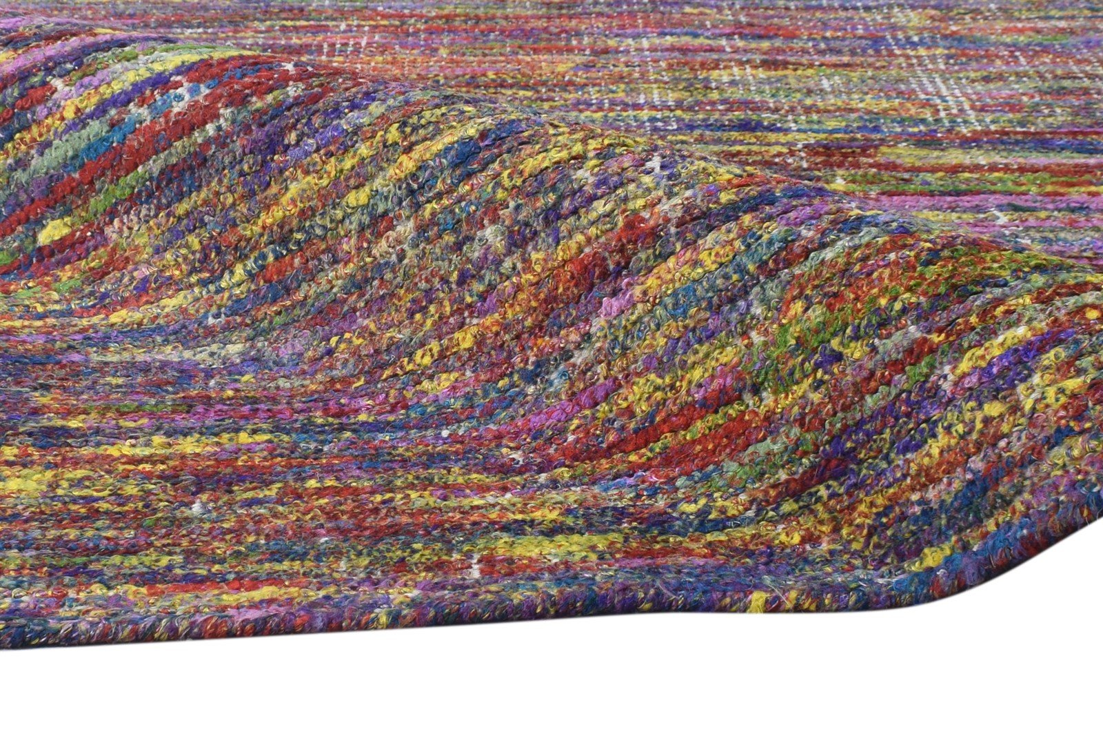 Rayon From Bamboo Multi Color Rug 5X8 Modern Hand Woven Bohemian Solid Room Size 7864795005077