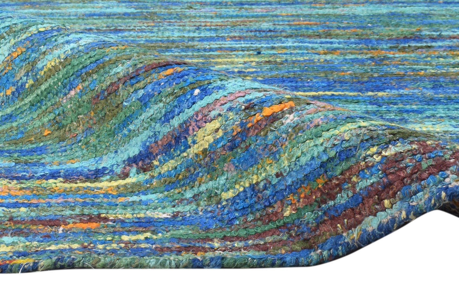 Delcine Rayon From Bamboo Multi Color Rug 5X8 Modern Hand Woven Bohemian Solid 7864795496597