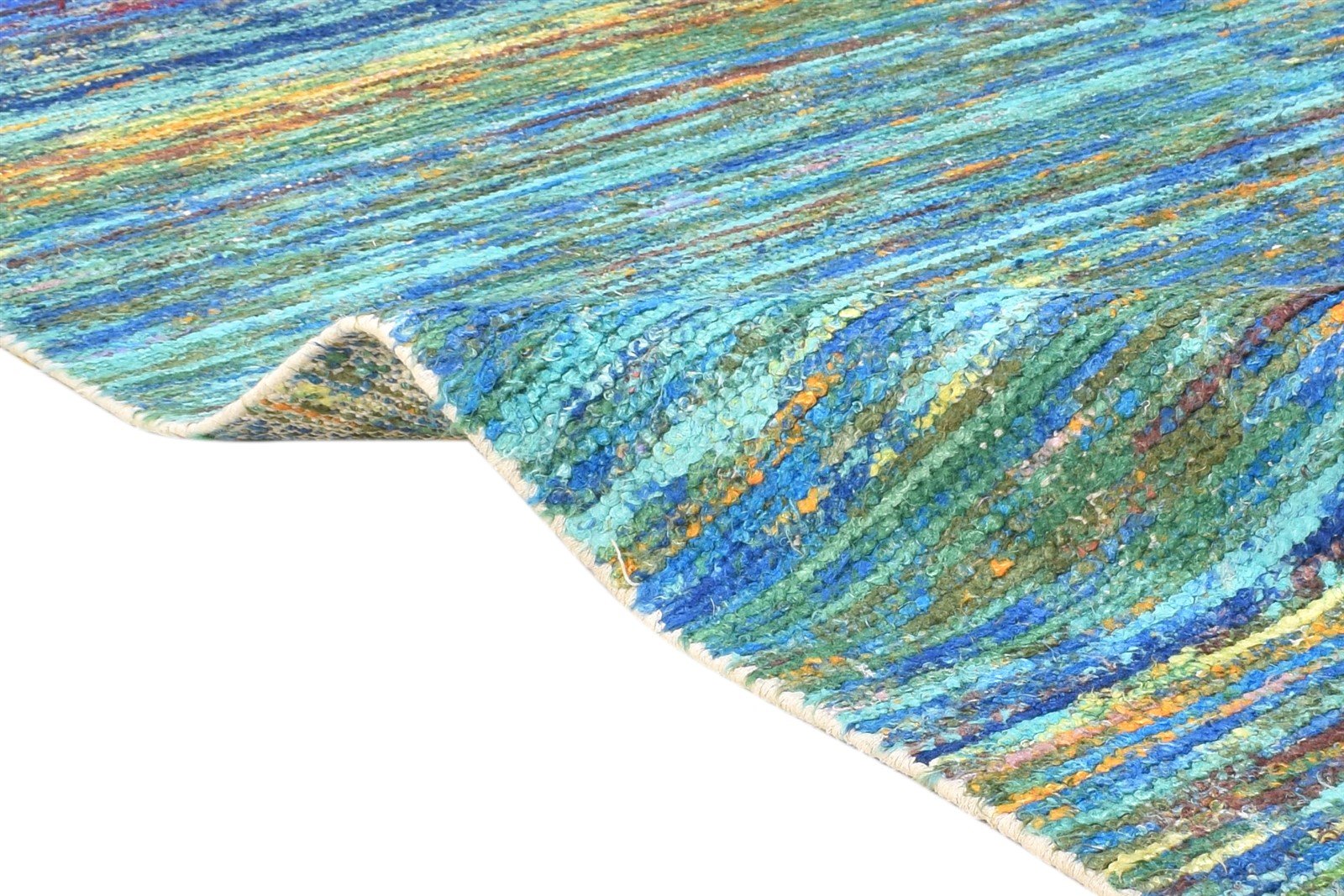 Delcine Rayon From Bamboo Multi Color Rug 5X8 Modern Hand Woven Bohemian Solid 7864795496597