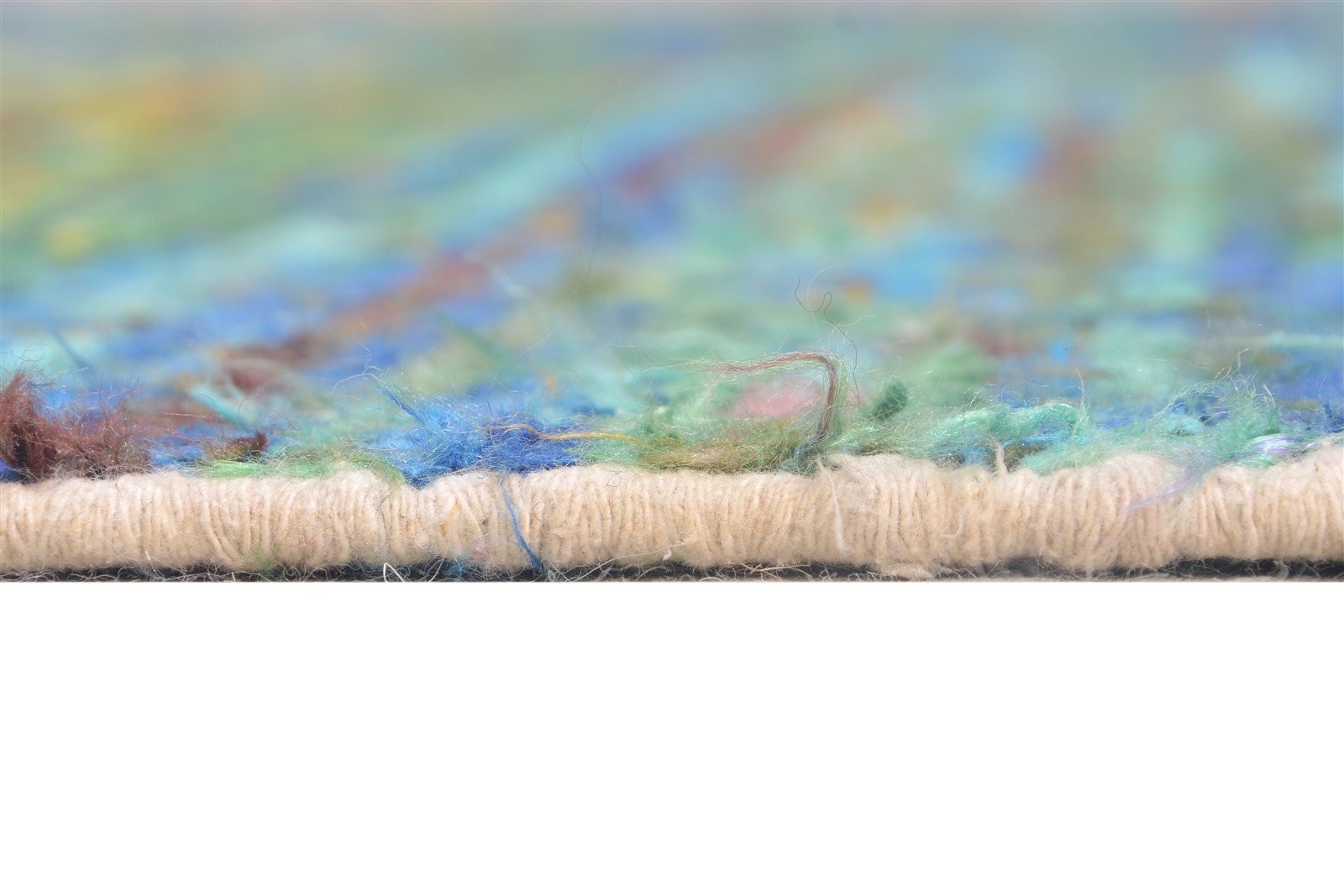 Delcine Rayon From Bamboo Multi Color Rug 5X8 Modern Hand Woven Bohemian Solid 7864795496597