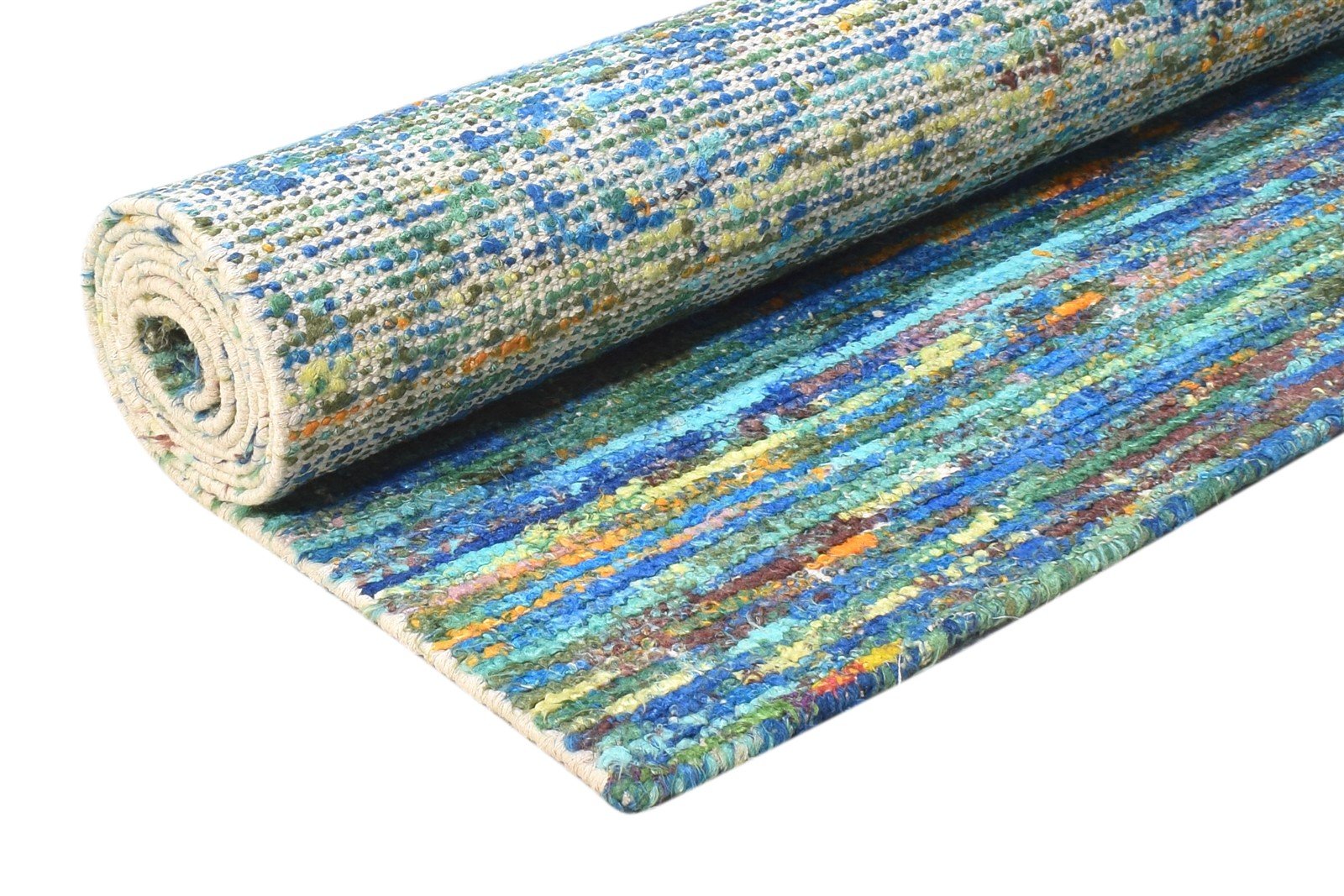 Delcine Rayon From Bamboo Multi Color Rug 5X8 Modern Hand Woven Bohemian Solid 7864795496597