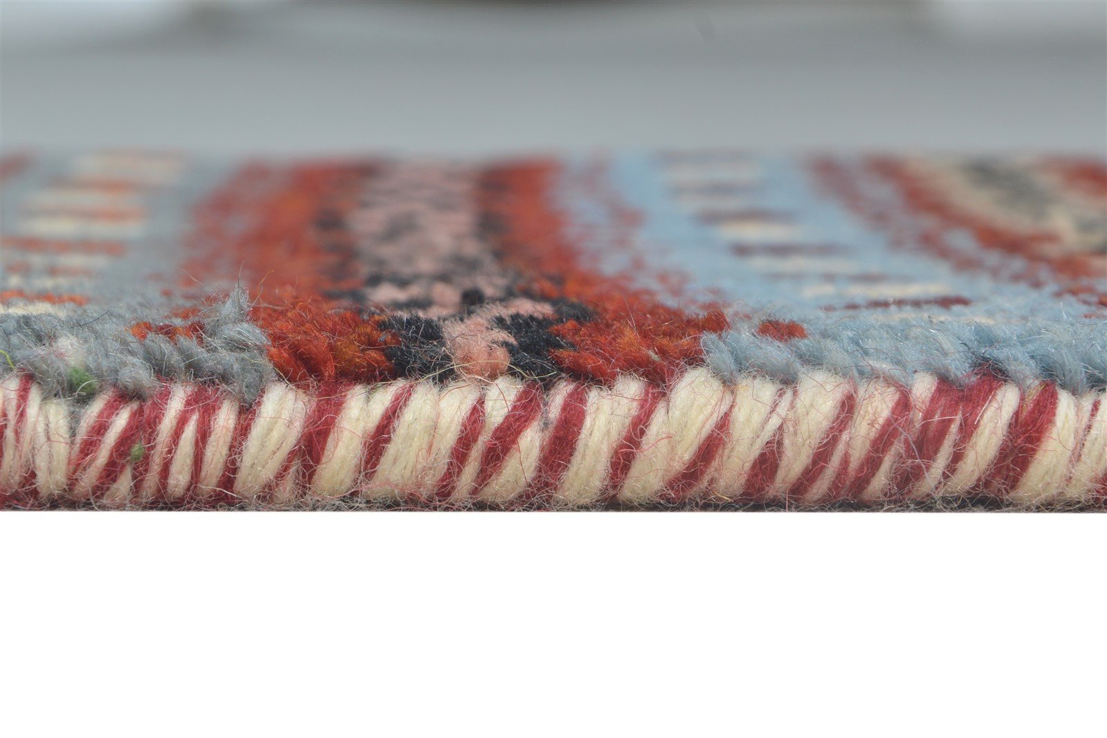 Red Wool Rug 1' X 2' Persian Hand Knotted Southwestern Tribal Small Carpet 7865180848277