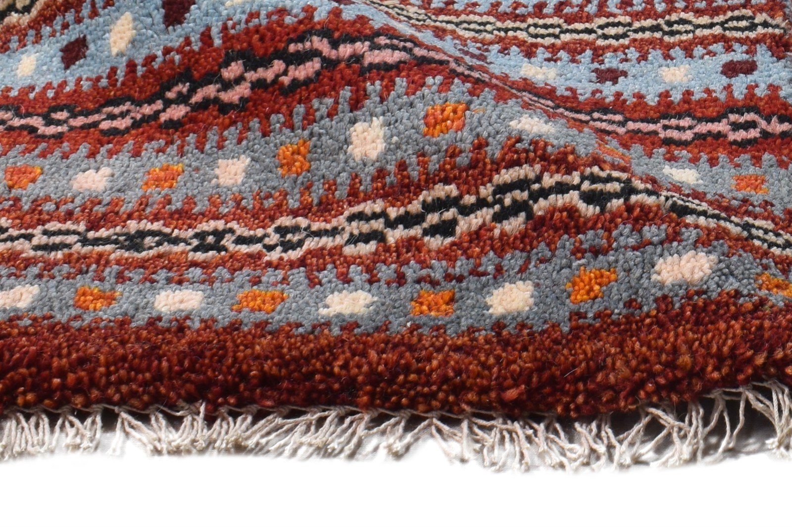 Red Wool Rug 1' X 2' Persian Hand Knotted Southwestern Tribal Small Carpet 7865180848277