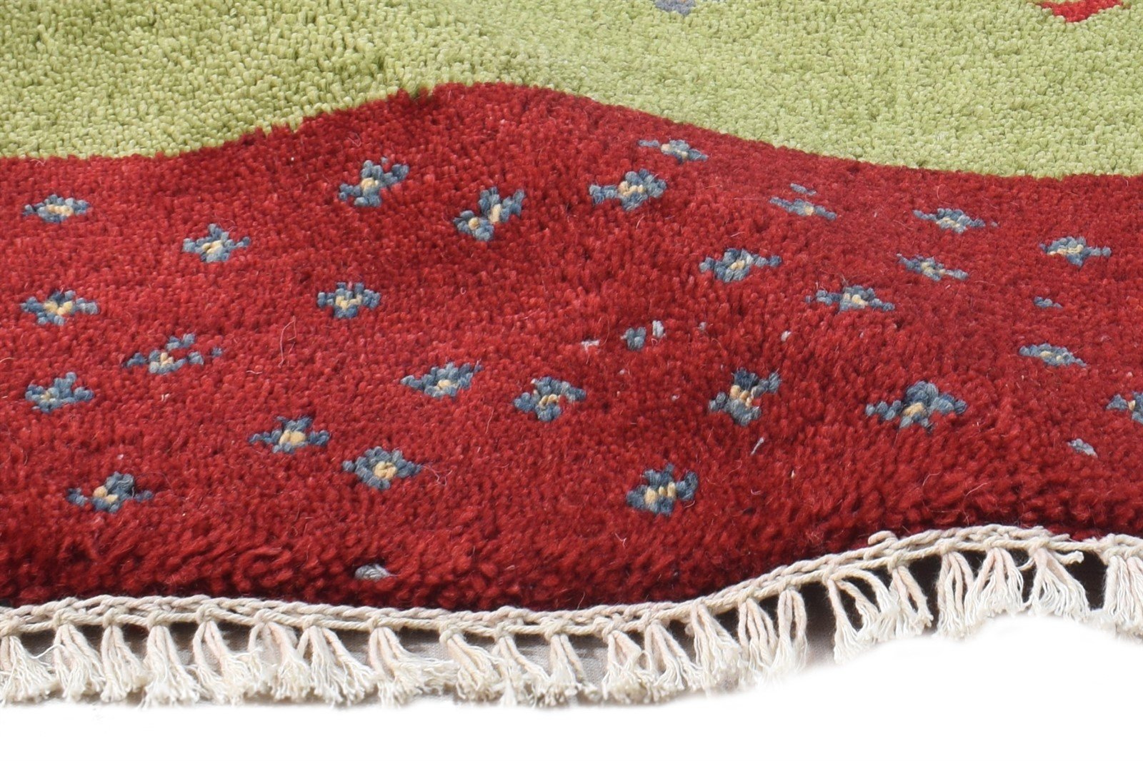Red Wool Rug 1' X 2' Southwestern Hand Knotted American Tribal Small Carpet 7865090441365